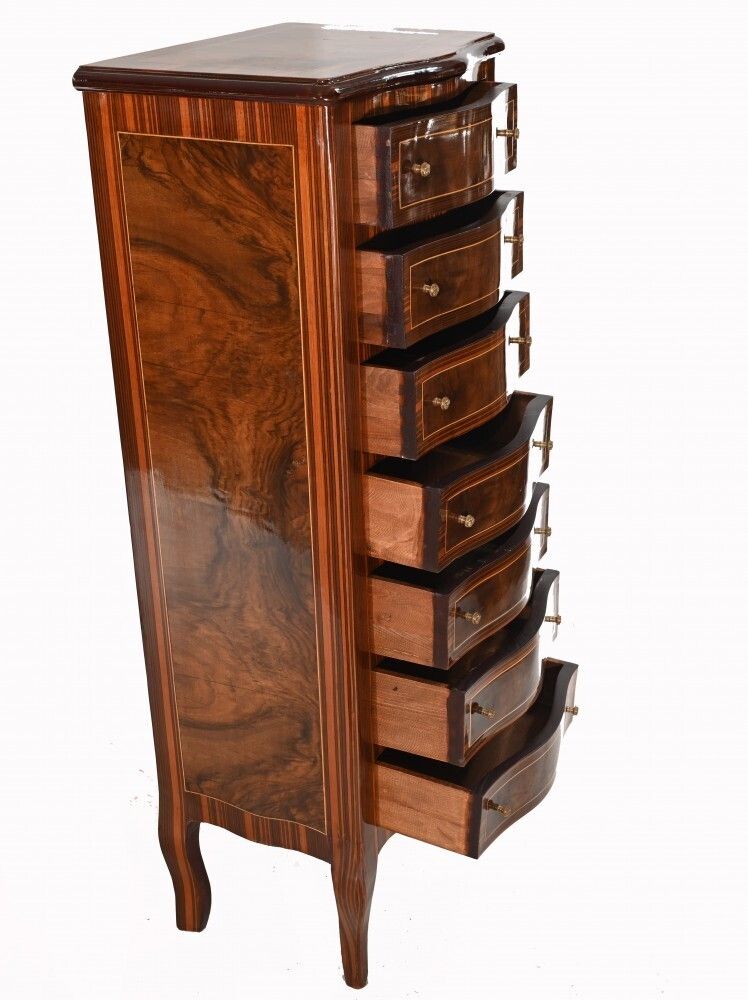 Pair Regency Tall Boy Chests Drawers photo buy