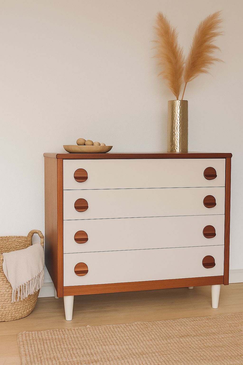 Mid Century Stag Cantata Teak Drawers