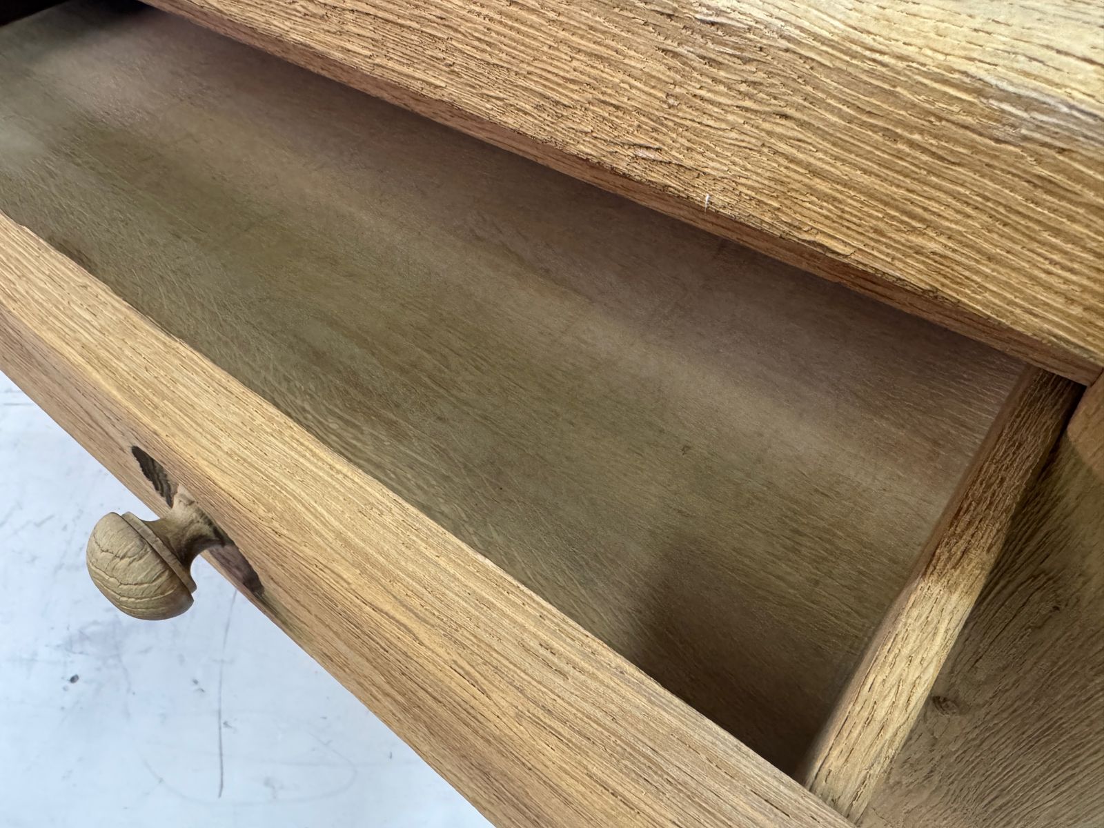 Brutalist Two Drawer Chest In Solid Oak, Belgium, 1960s photo buy