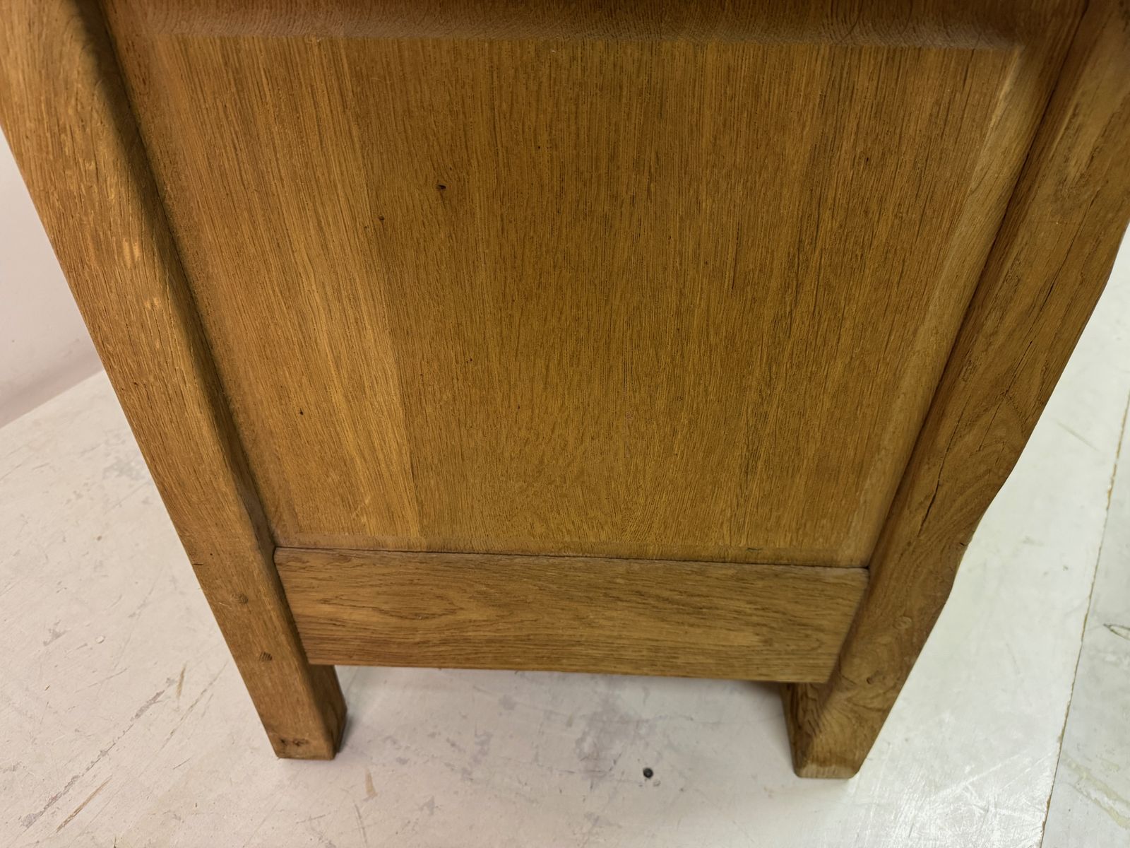 Furniture Brutalist Two Drawer Chest In Solid Oak, Belgium, 1960s photo