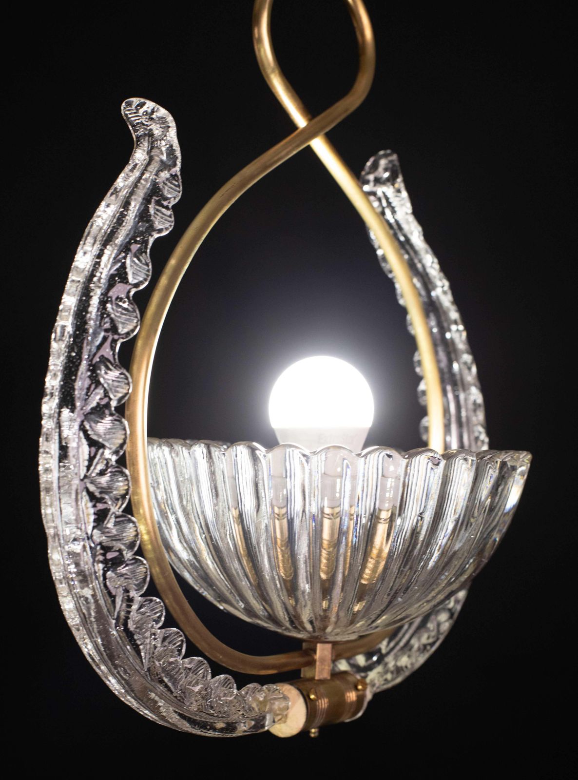 Elegant Art Decò Barovier And Toso Chandelier, 1940s photo buy
