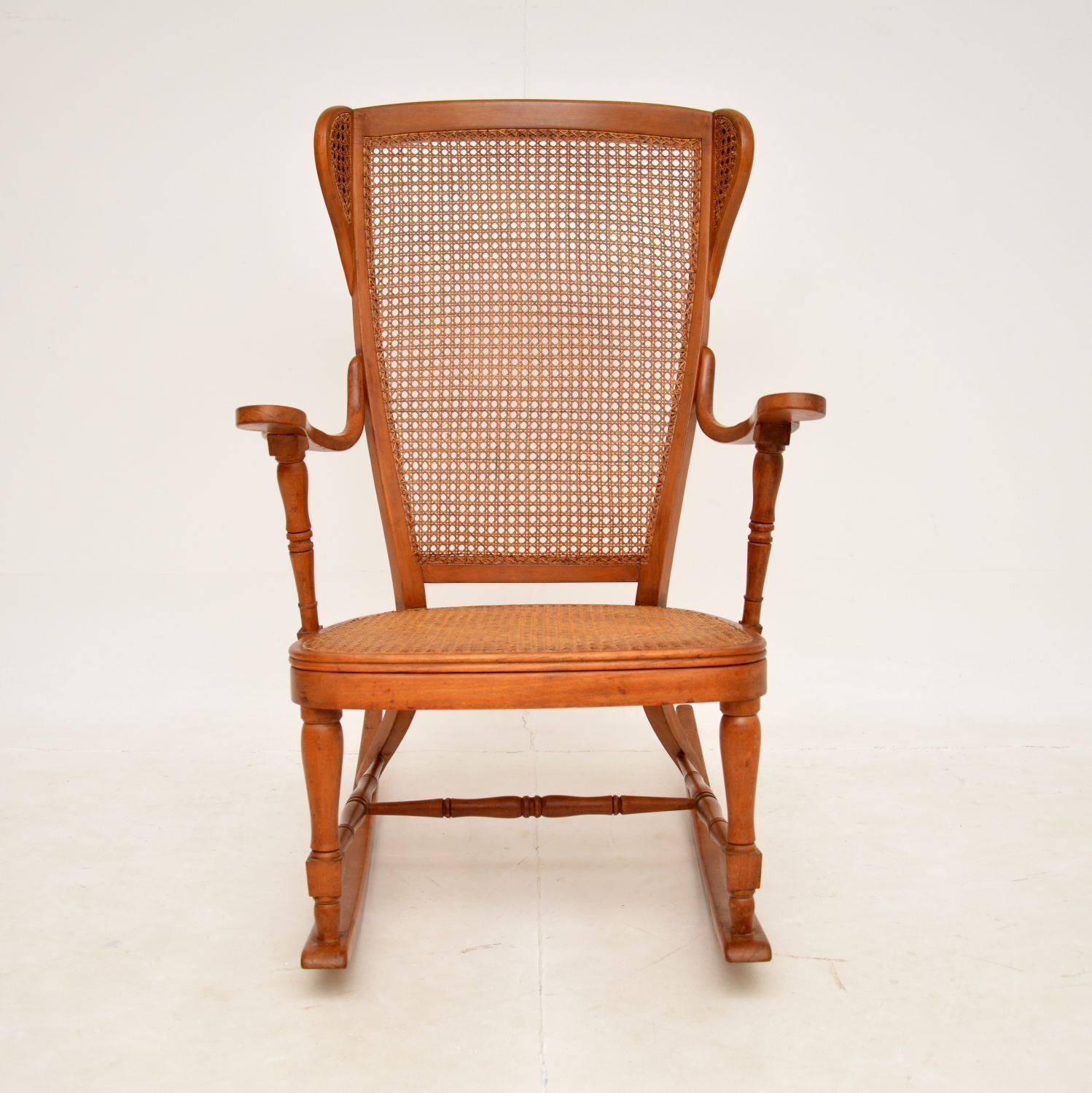 Antique Bentwood Cane Rocking Chair photo furniture