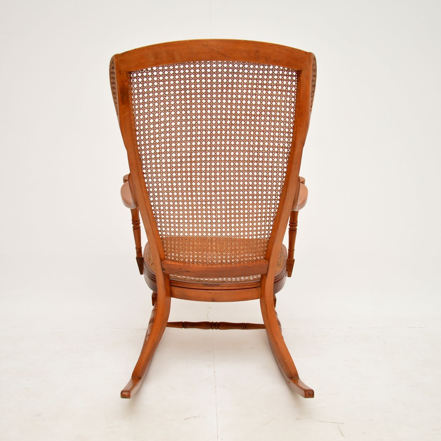Furniture Antique Bentwood Cane Rocking Chair photo