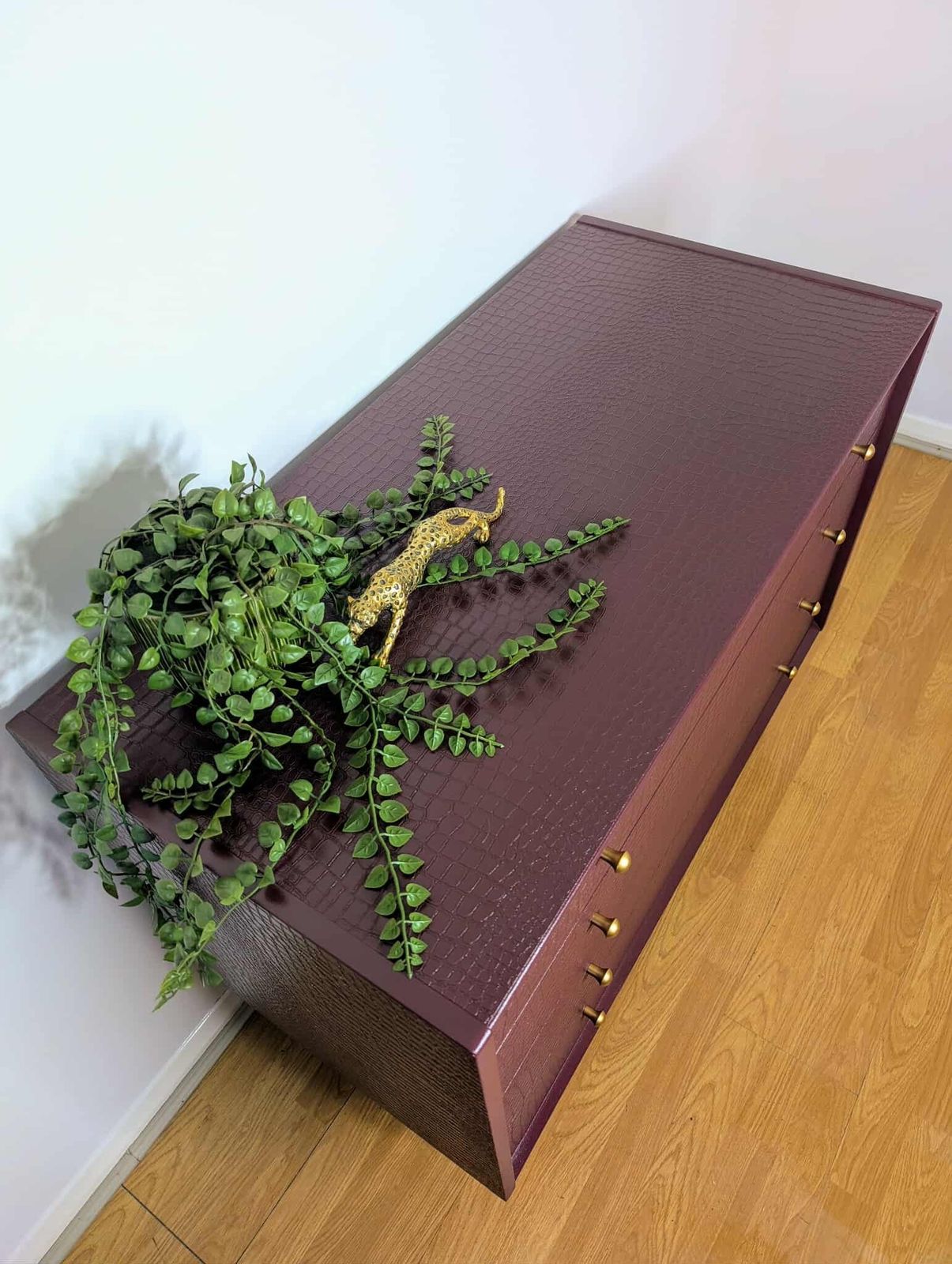 Mid Century G Plan Chest Of Drawers  Decoupaged Chest Of Drawers photo vinterior