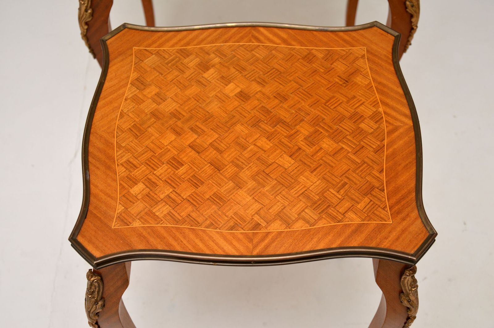 Antique French Louis XV Style Parquetry Top Nest Of Tables photo vinterior