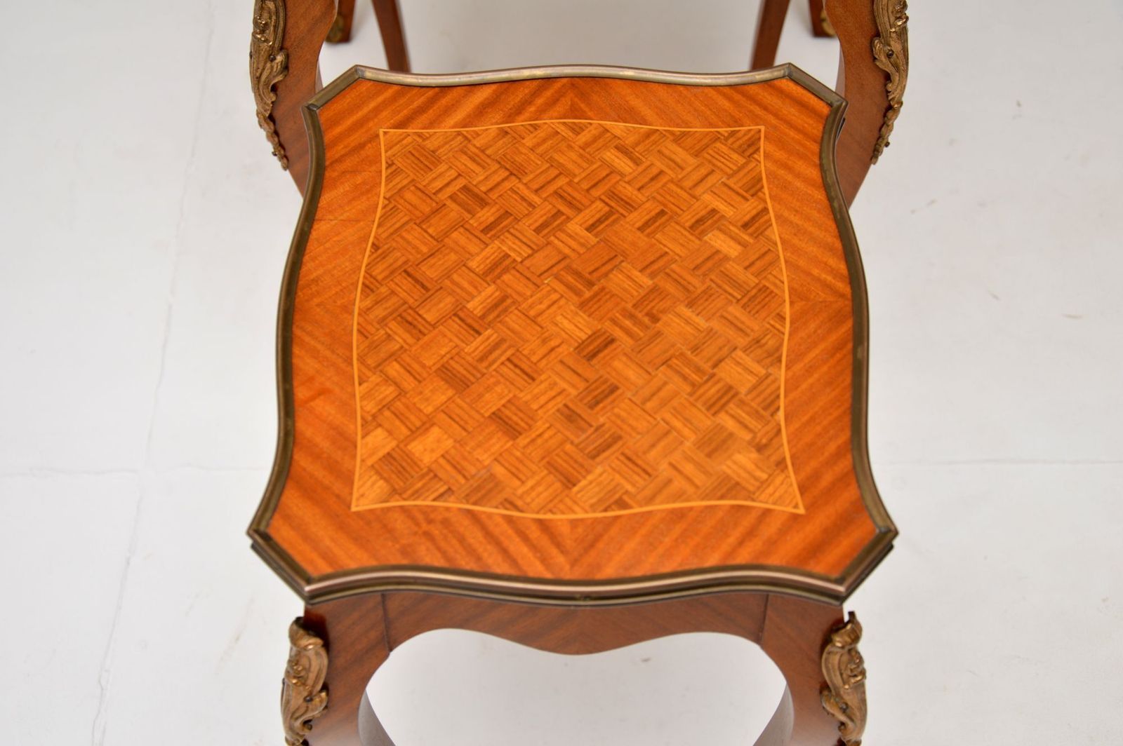 Antique French Louis XV Style Parquetry Top Nest Of Tables photo buy