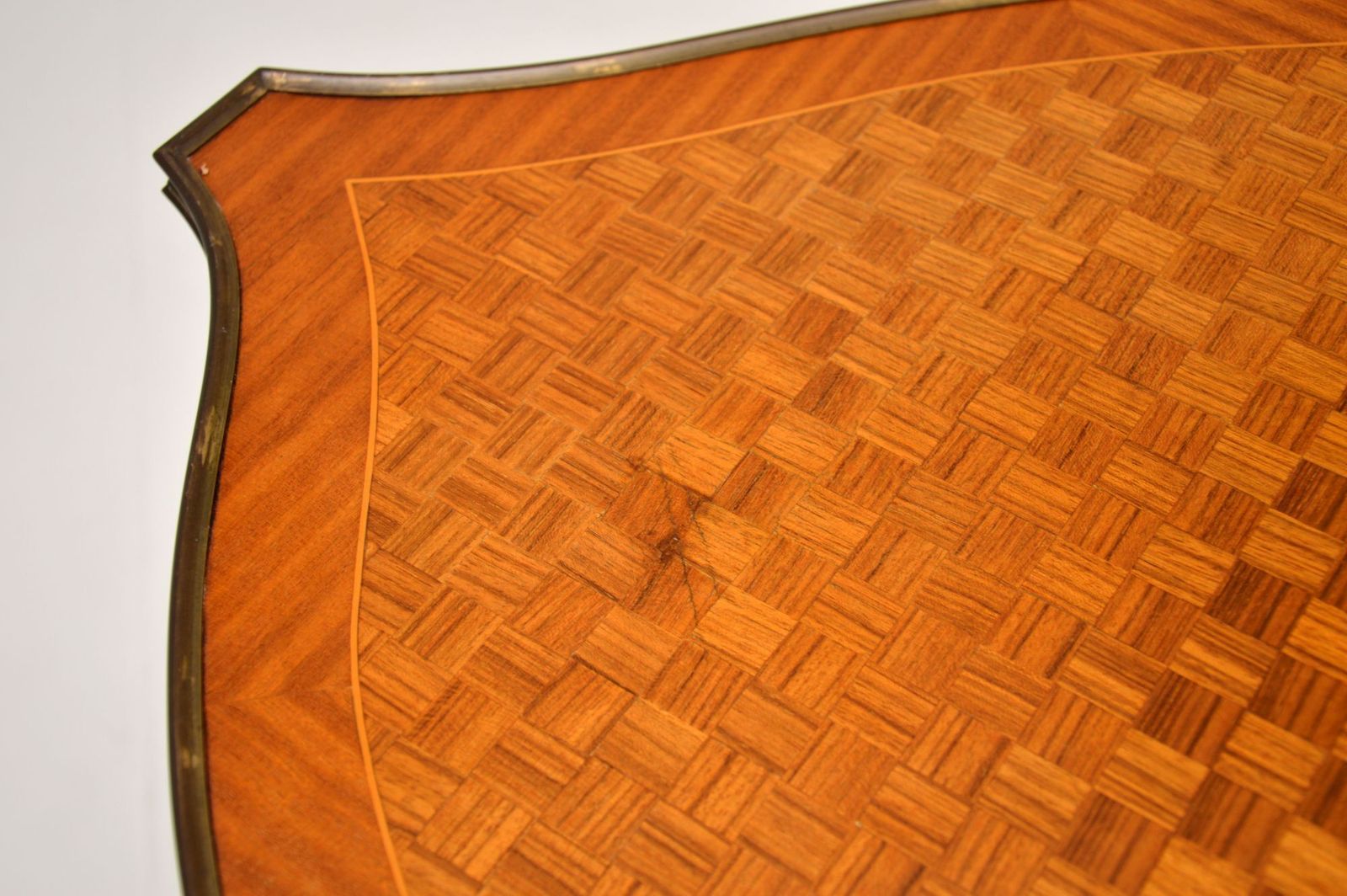 Antique French Louis XV Style Parquetry Top Nest Of Tables photo vintage