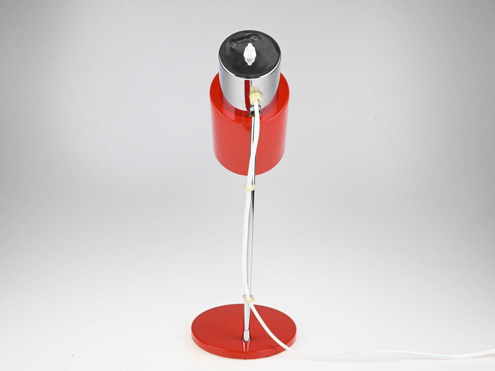 Industrial Desk Lamp, Industrial Lamp, Architect Lamp, Desk Lamp, Mid Century Lamp, Red Lamp, Table Lamp Desk Light, Vintage Lights photo for sale