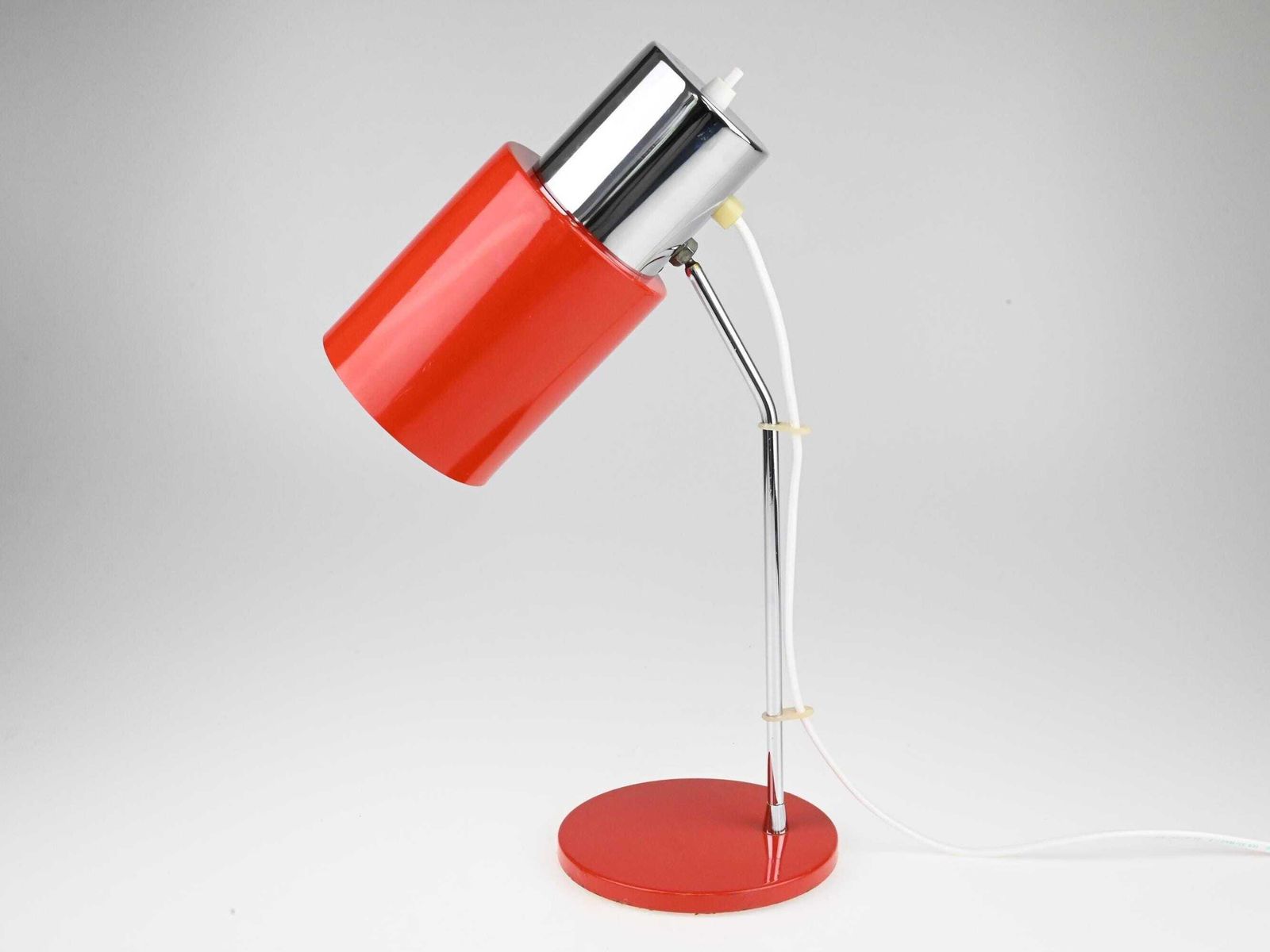Industrial Desk Lamp, Industrial Lamp, Architect Lamp, Desk Lamp, Mid Century Lamp, Red Lamp, Table Lamp Desk Light, Vintage Lights photo vintage
