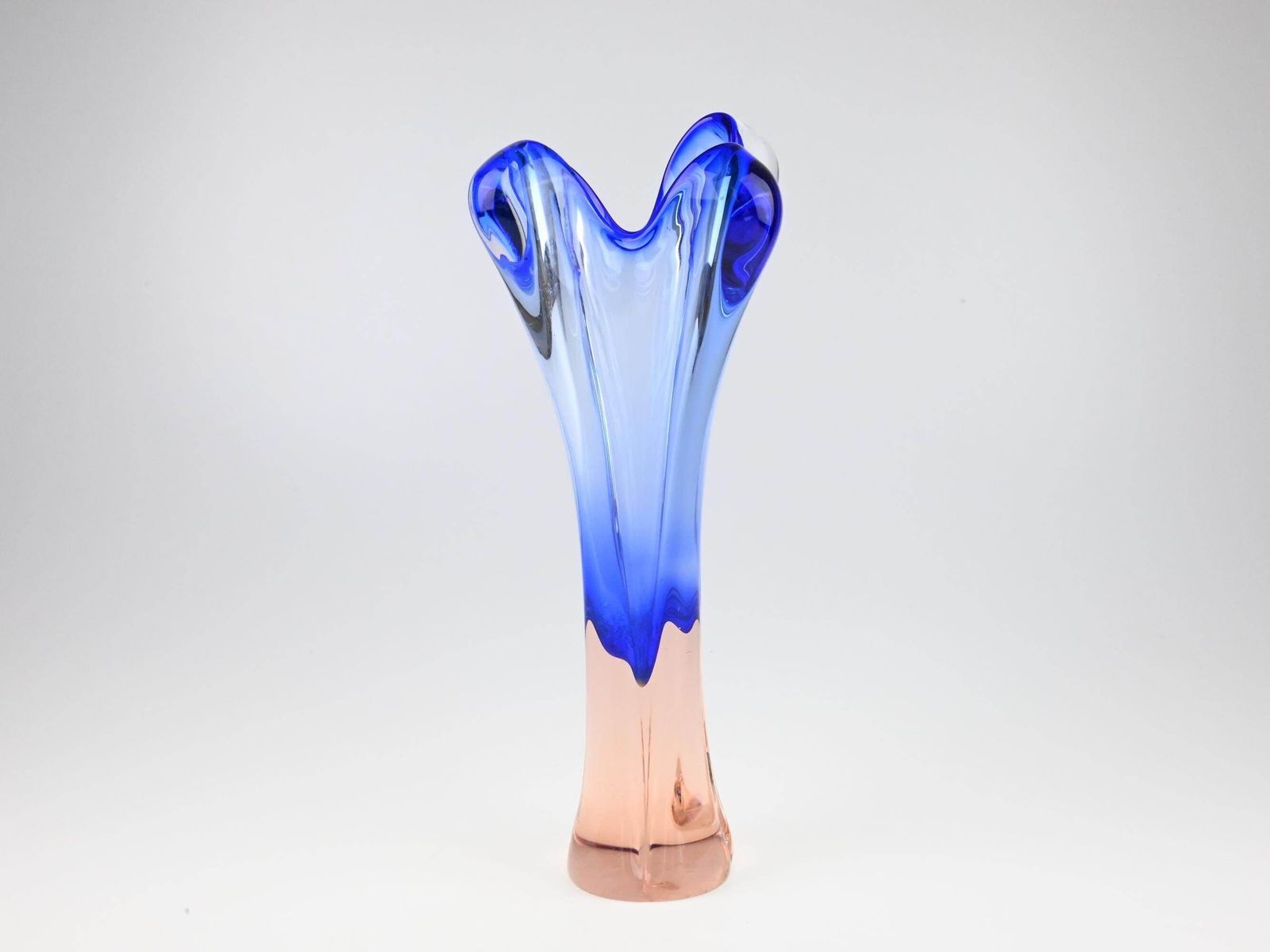 Josef Hospodka Chribska Glass Vase, Hospodka Vase, Czech Glass, Czech Vase, Vintage Vase, Art Glass, Hand Made Glass, Mid Century Vase photo Home Decor