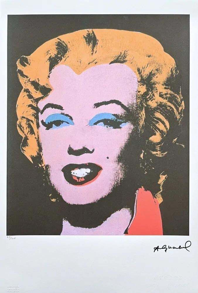 Andy Warhol – Black Portrait Marilyn, Black With Blonde Hair, 1980s, Lithograph