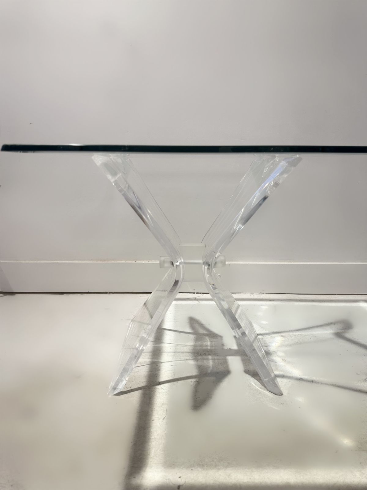 Glass And Lucite Coffee Table By Lion In Frost New York, 1970 photo 425.0