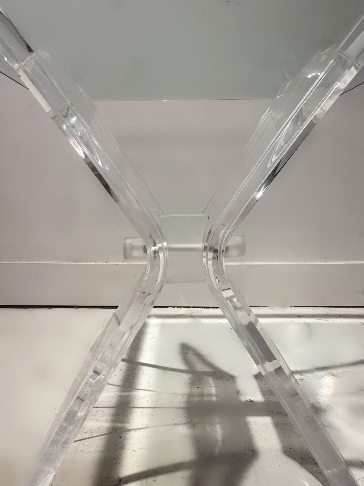 Glass And Lucite Coffee Table By Lion In Frost New York, 1970 photo vinterior