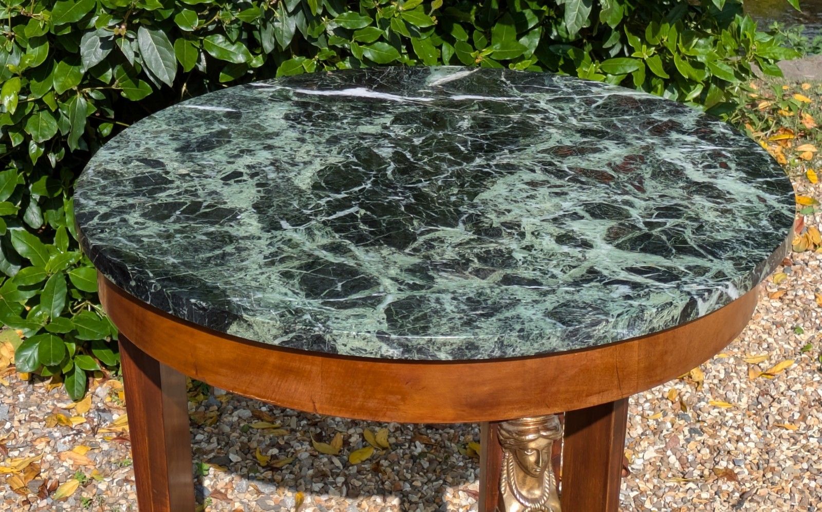 Antique French Gueridon Table Marble Top photo 585.0
