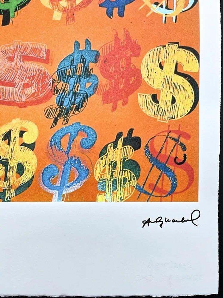 After Andy Warhol, 20x Dollar Sign, 1980s, Lithograph photo furniture