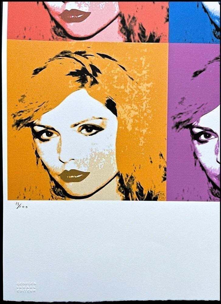 After Andy Warhol, 4x Debbie Harry, 1980s, Lithograph photo furniture