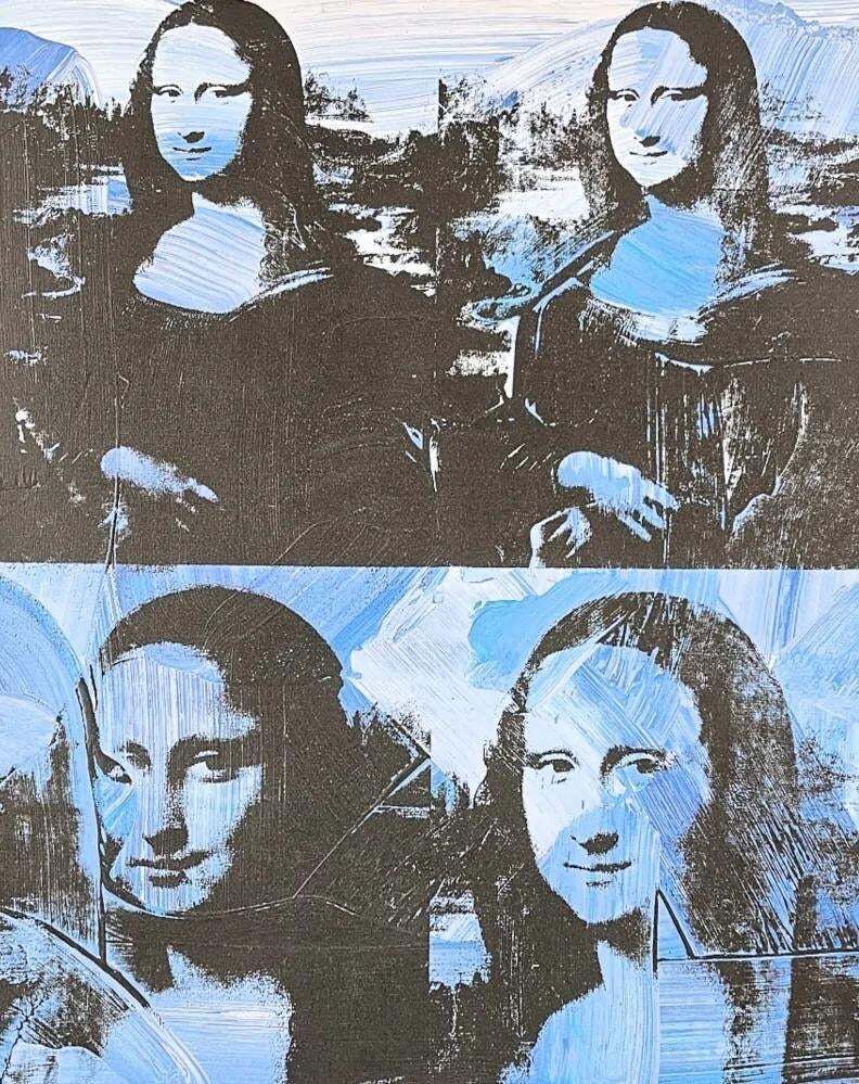 After Andy Warhol, 4x Mona Lisa, 1980s, Lithograph photo for sale