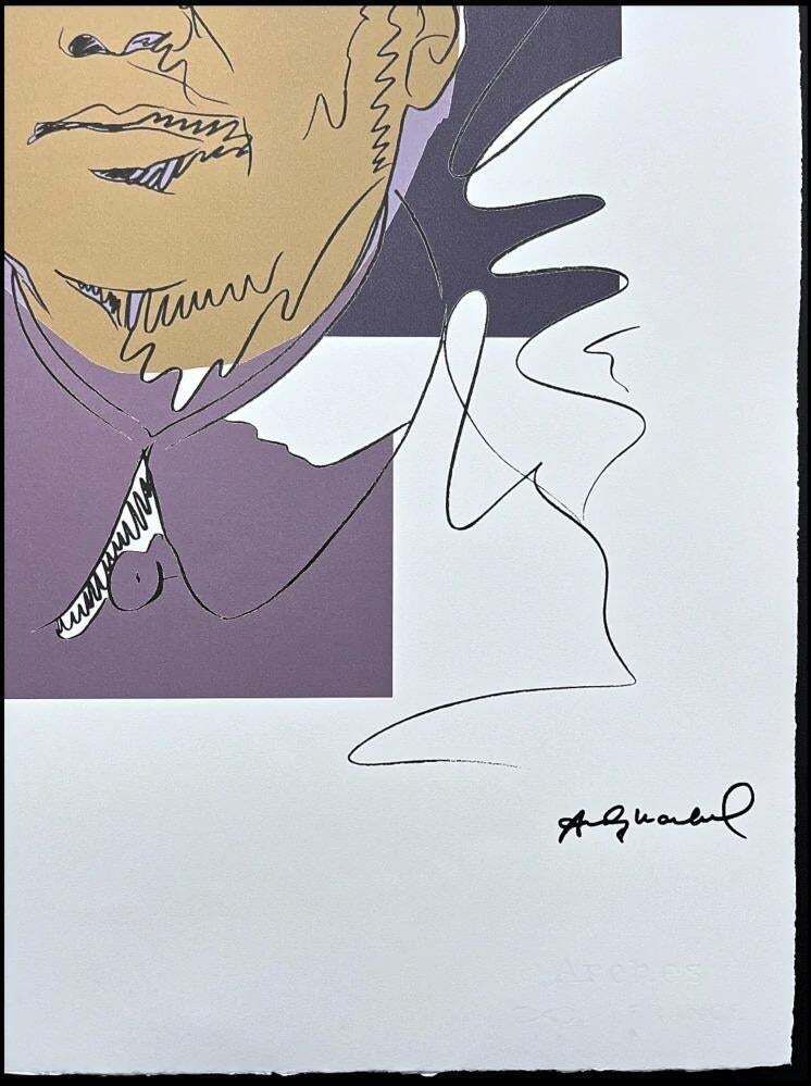 After Andy Warhol, Mao Zedong Drawing Brown, 1980s, Lithograph photo furniture