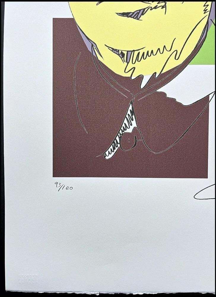 After Andy Warhol, Mao Zedong Drawing Yellow, 1980s, Lithograph photo for sale