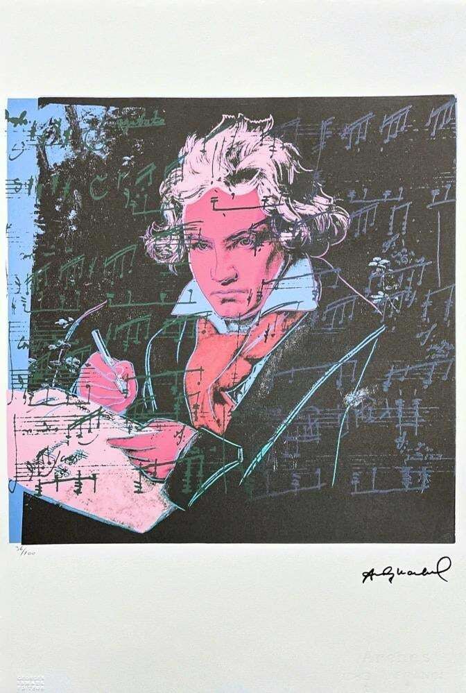 After Andy Warhol, Beethoven   Pink Black, 1980s, Lithograph