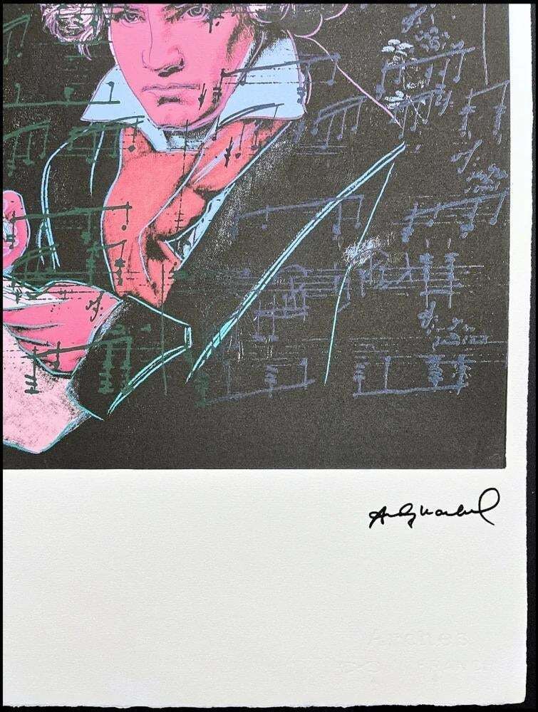 After Andy Warhol, Beethoven   Pink Black, 1980s, Lithograph photo Art