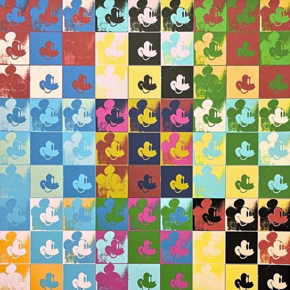 After Andy Warhol, Mickey Mouse Color Collage , 1980s, Lithograph photo Art