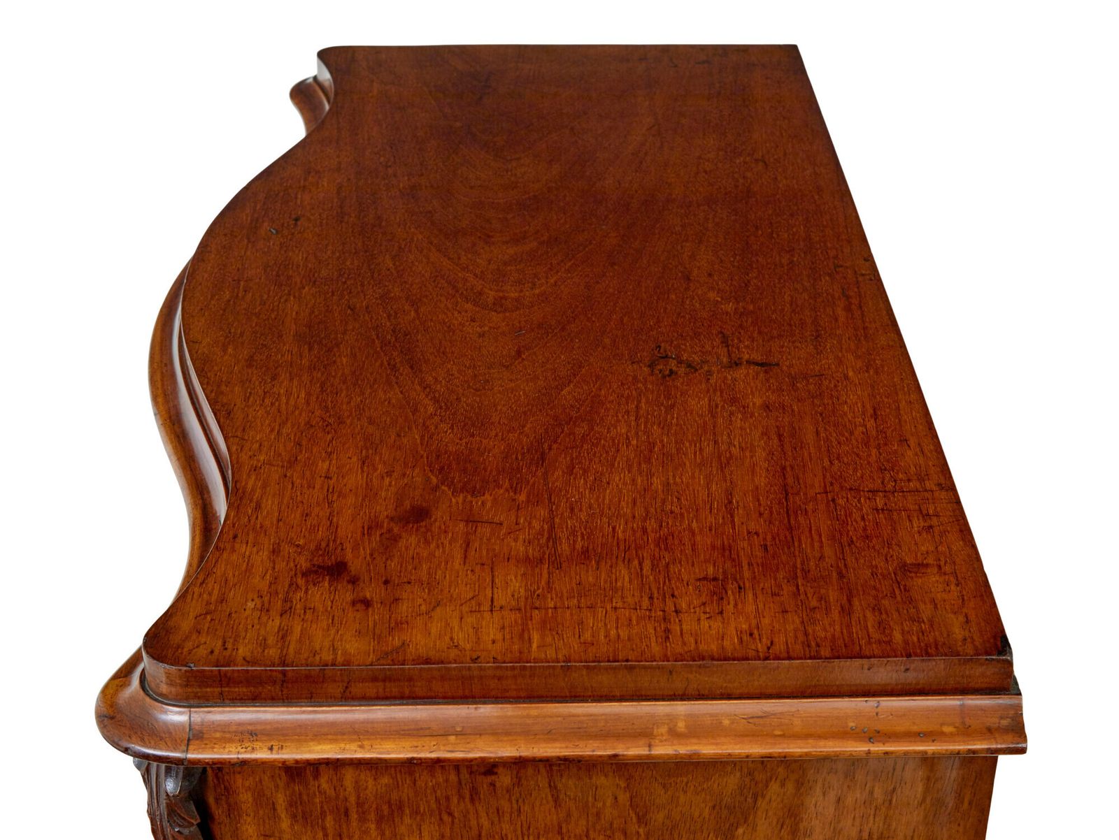 19th Century Swedish Serpentine Mahogany Chest Of Drawers photo buy
