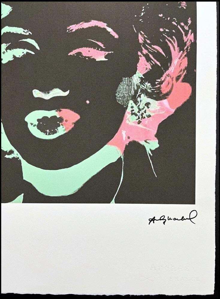 After Andy Warhol, Marilyn Monroe Metallic Black, 1980s, Lithograph photo Art