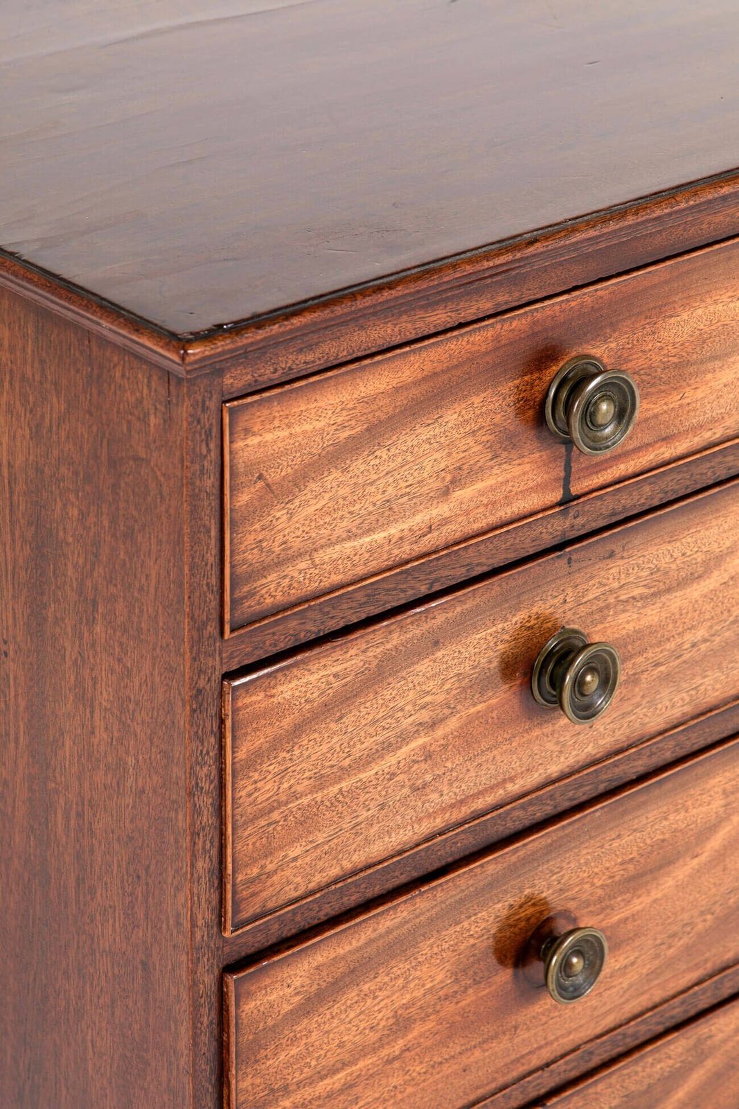 George III Mahogany Chest, 1800s photo vintage