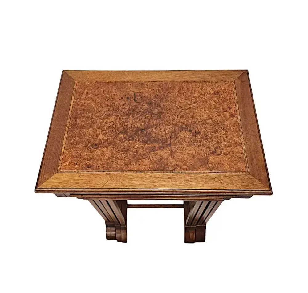 A Stunning Edwardian Inlaid Nest Of Four Tables photo for sale