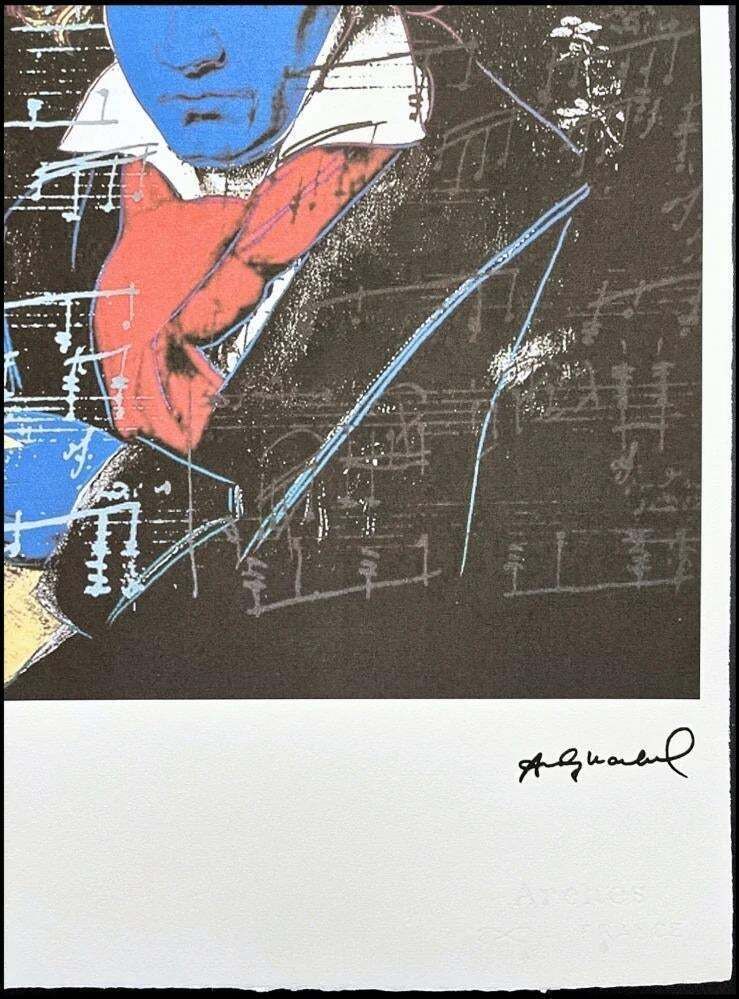 After Andy Warhol, Beethoven   Black Blue, 1980s, Lithograph photo for sale