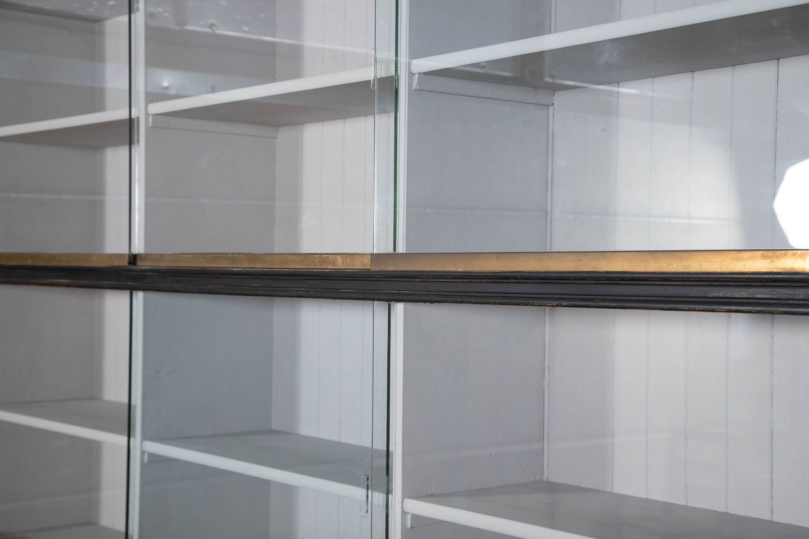 photo for sale Monumental Ebonised Glazed Mahogany & Pine Haberdashery Cabinet