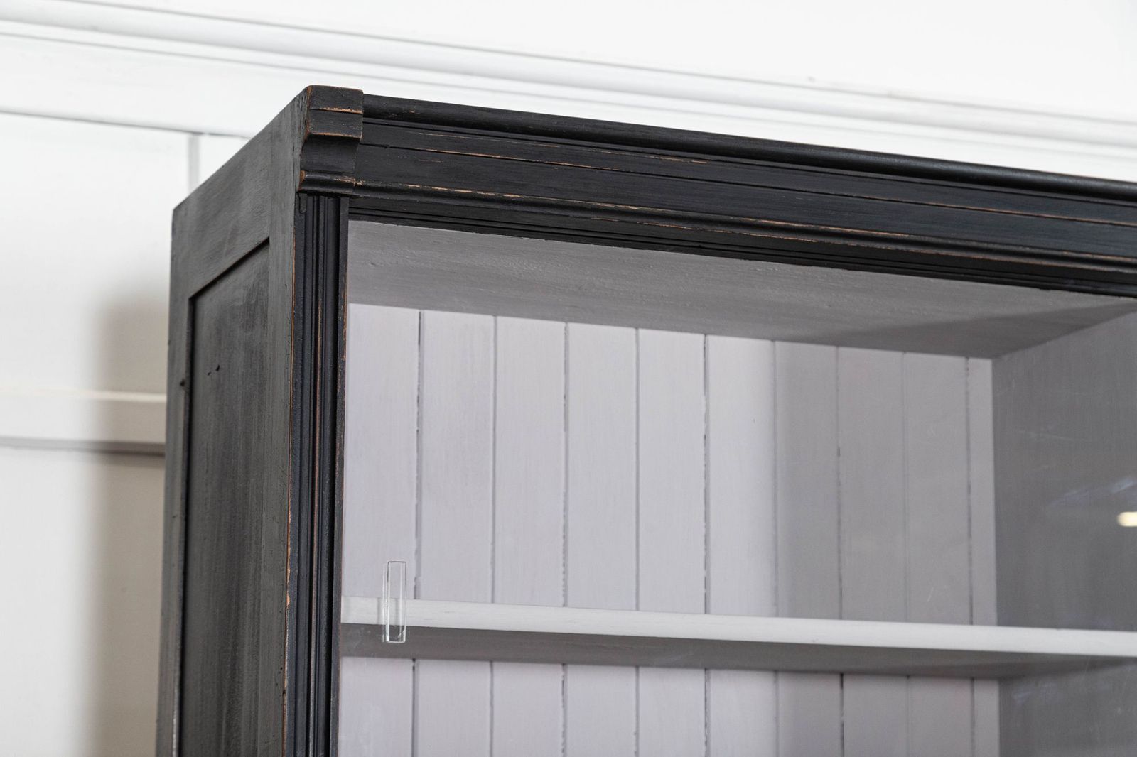 photo vinterior Monumental Ebonised Glazed Mahogany & Pine Haberdashery Cabinet