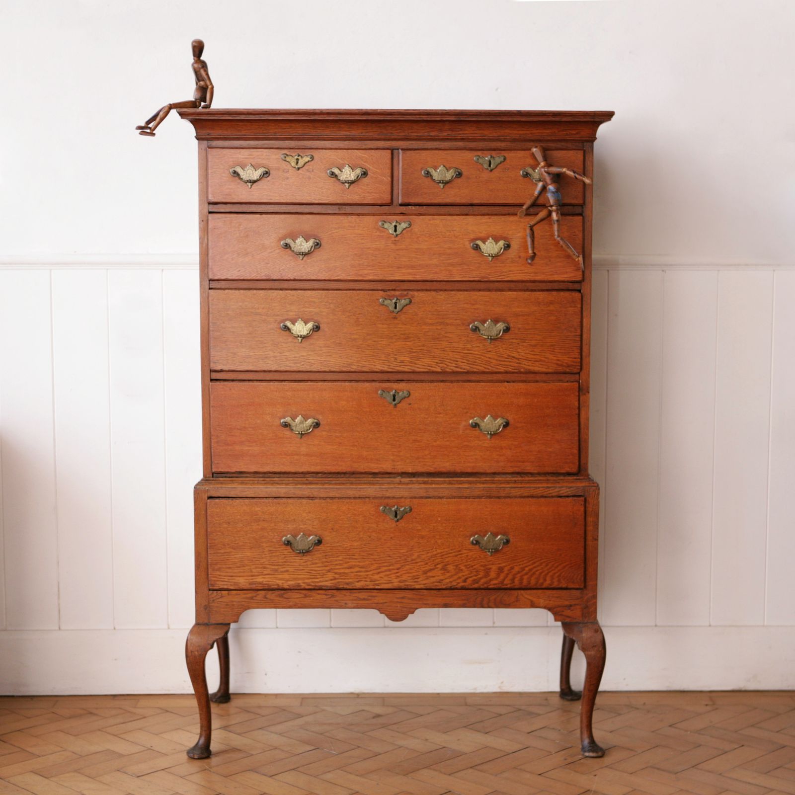 Provincial C18th Oak Chest On Stand. photo vintage