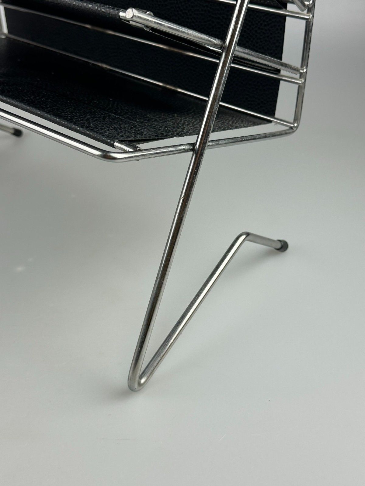 60s 70s Newspaper Holder Magazine Rack Metal Plastic Space Age photo 261.0