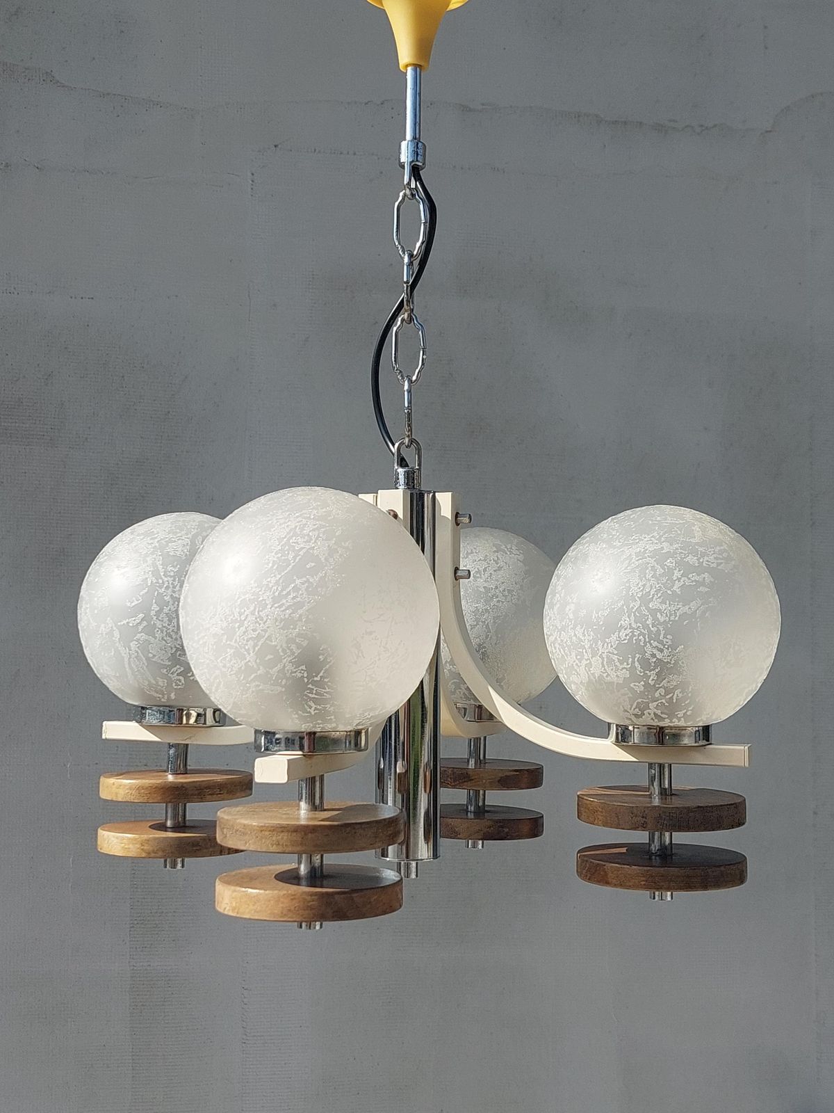 Sputnik Chandelier, Space Age Chandelier, Retro Chandelier, Retro Lighting, Mid Century Pendant Lamp, Mcm, Geometrical Atomic Light, 1970's photo 591.0