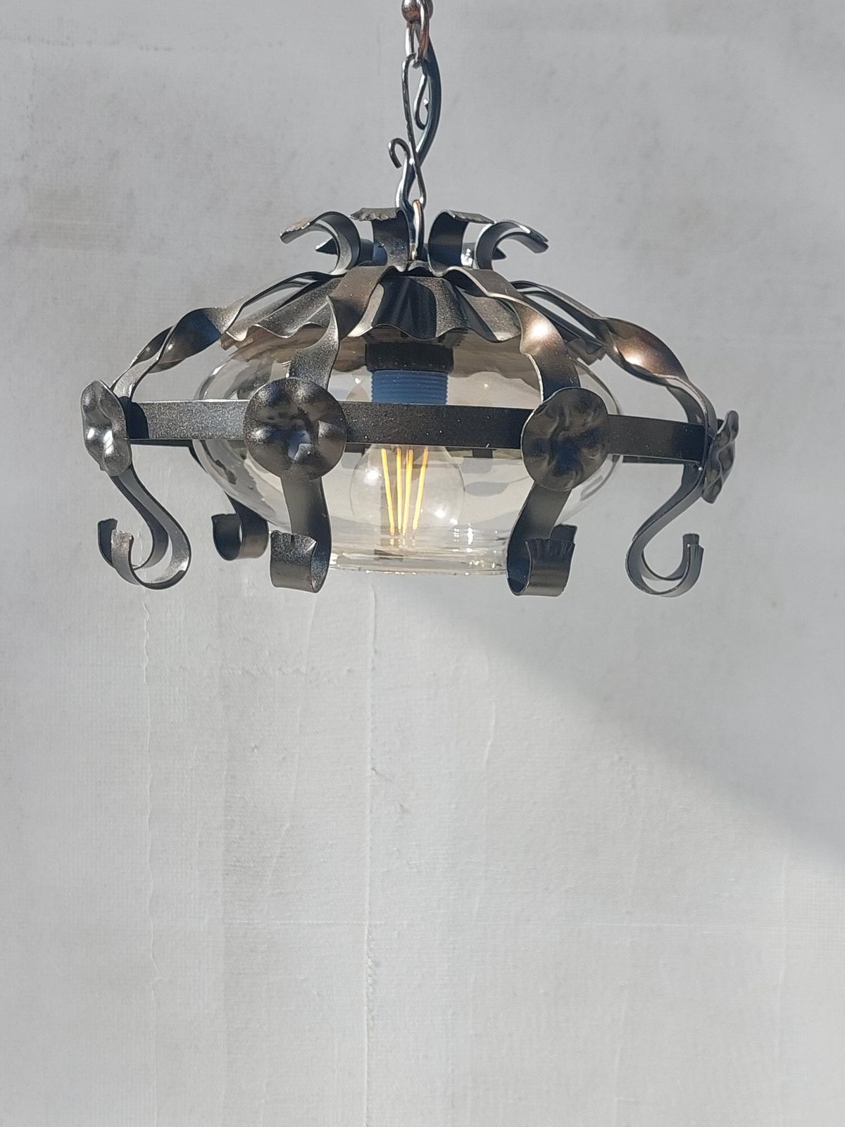 Vintage Brutalist Chandelier / Vintage Pendant Lamp / Space Age Pendant Lamp / Mcm Pendant Lamp / Atomic Light / 70's photo buy