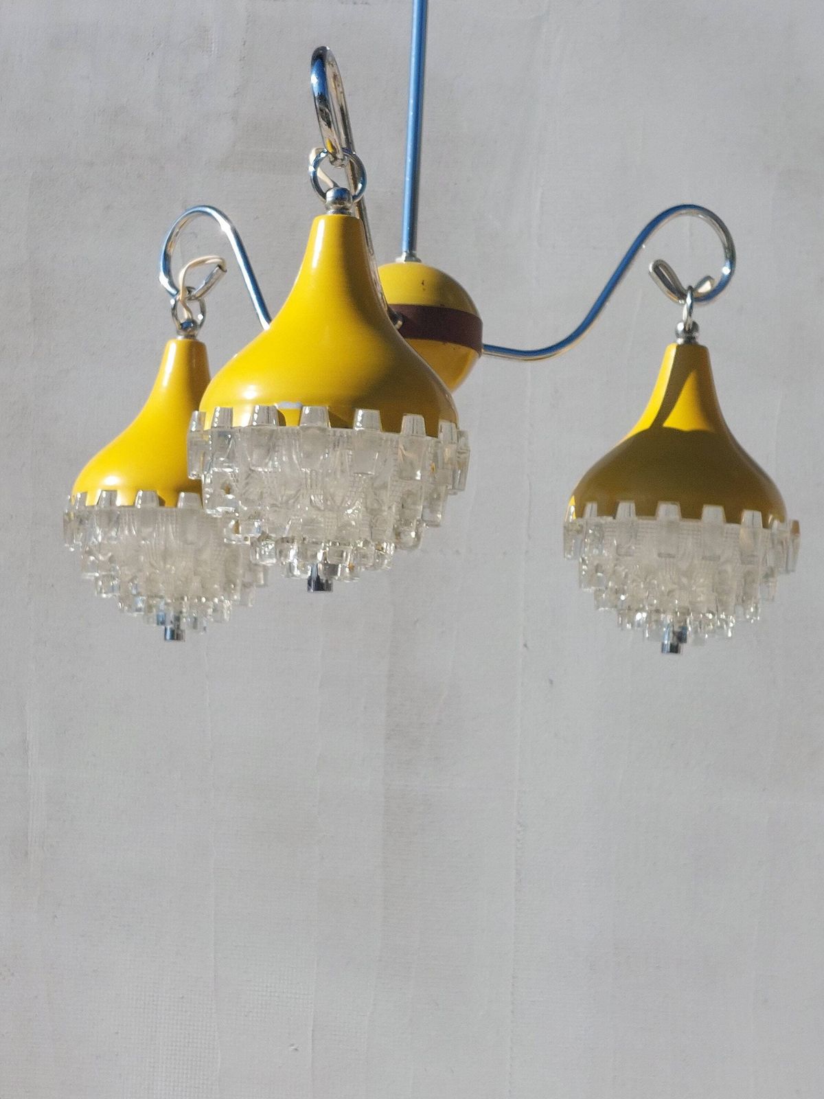 Retro Pendant Lamp /Retro Ceiling Light/Space Age Pendant Lamp/Space Age Chandelier/Mcm Pendant Lamp/Vintage Chandelier/Pineapple Shape/70's photo vintage