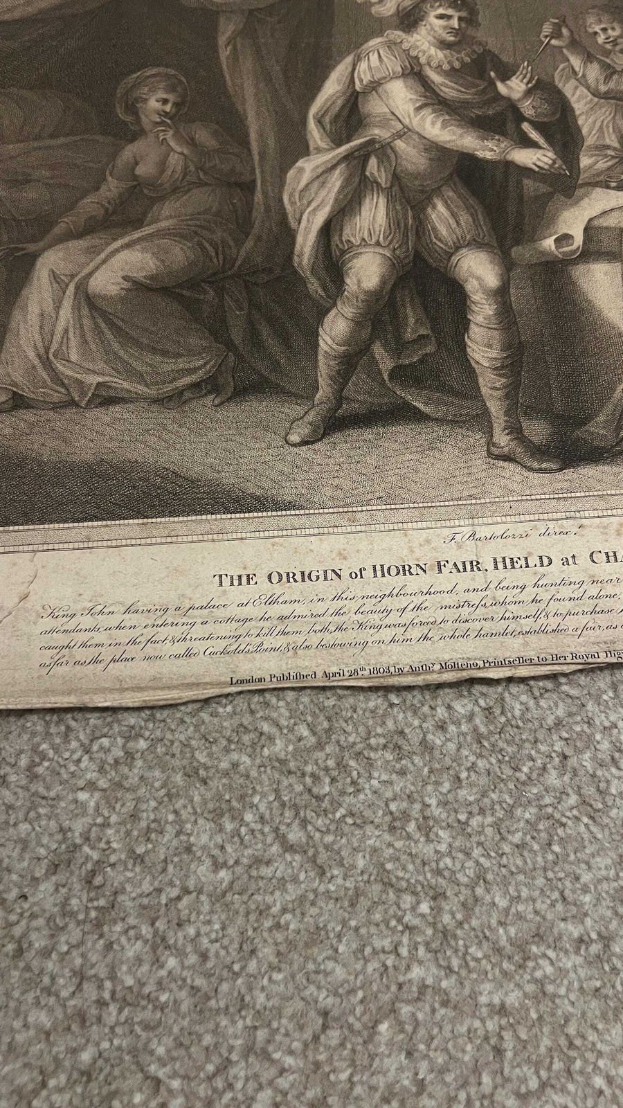 The Origin Of Horn Fair Charlton Kent 1803 Etching By William Wynne Ryland photo Art