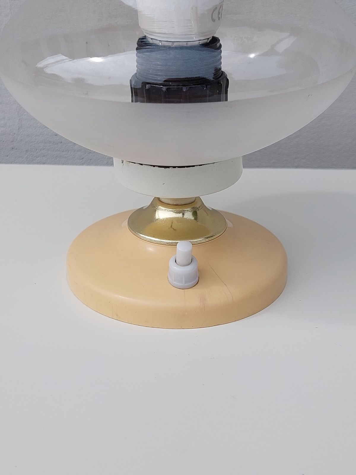 Vintage Table Lamp /Vintage Elegant Bedside Lamp / Mid Century Modern Table Lamp / Special Glass Table Lamp / 1970s photo buy