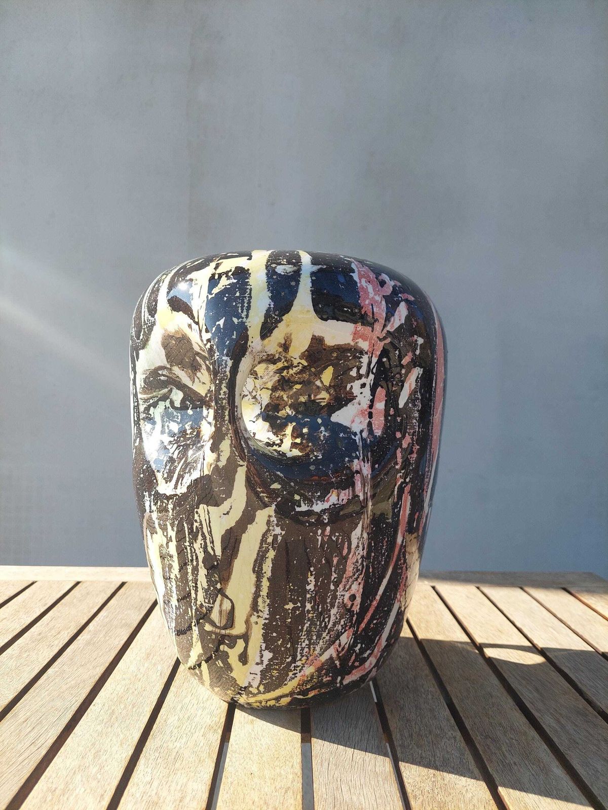 Vintage Kil Liboje Glazed Handmade Vase / Retro Glazed Handmade Vase / Clay Glazed Vase /Rare Handmade Vase / Kil Liboje / Yugoslavia / 60's photo Home Decor