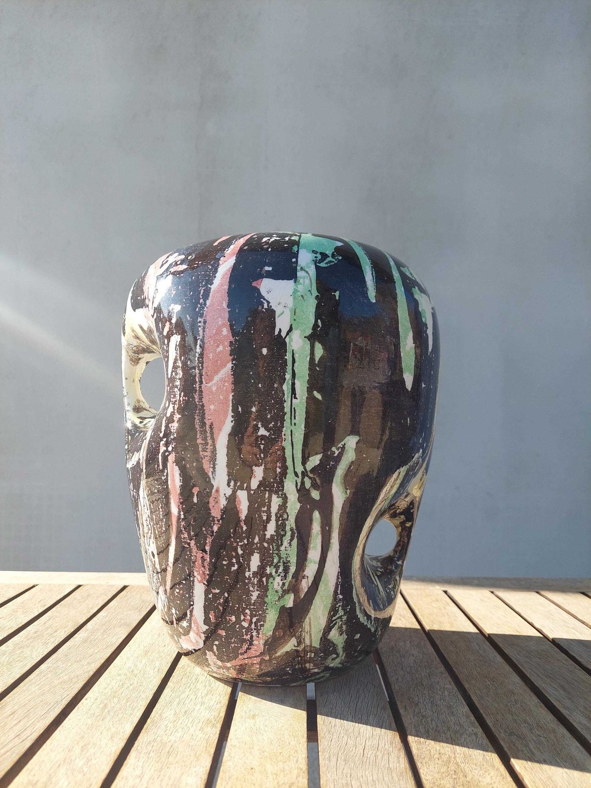 Vintage Kil Liboje Glazed Handmade Vase / Retro Glazed Handmade Vase / Clay Glazed Vase /Rare Handmade Vase / Kil Liboje / Yugoslavia / 60's photo vintage