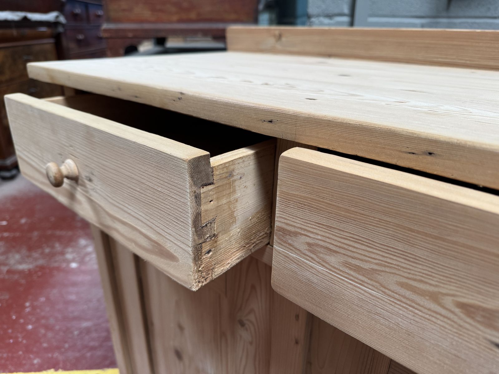 Stripped Pine Dresser Base, Ready For Finish   Wax/Paint photo for sale