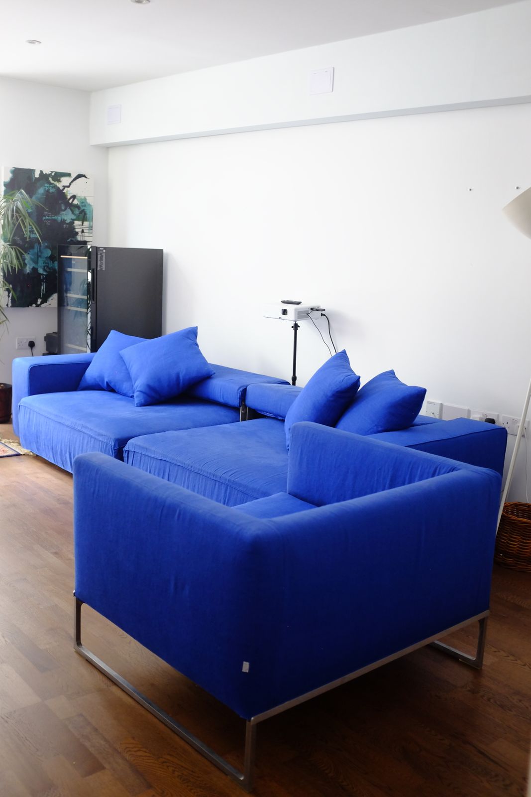 B&B Italia Cobalt Blue ‘Tight’ Modular Sofa By Antonio Citterio photo vintage