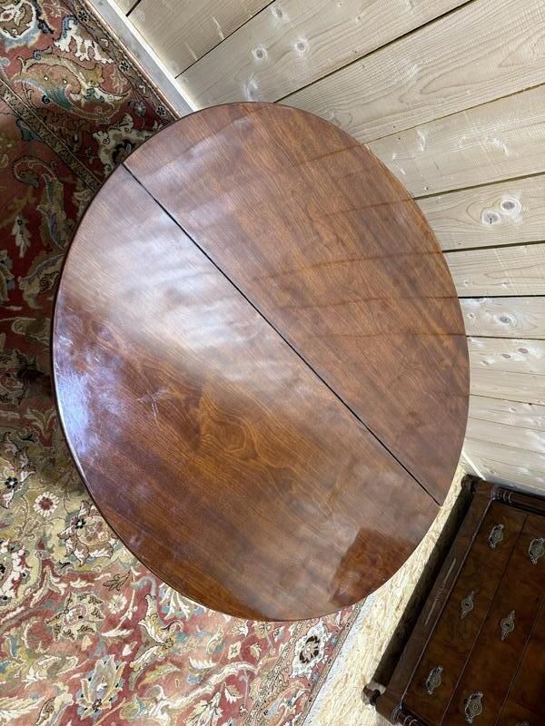 Table De Salle à Manger Ovale En Acajou Style Napoléon III   Anglaise photo furniture