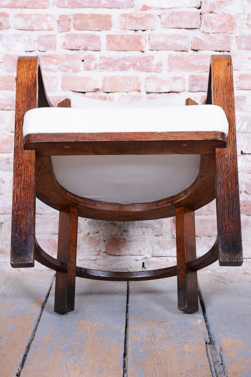 4450.0 Set Of Four Restored Art Deco Armchairs, By O. Wagner, Oak, Austria, 1910s photo