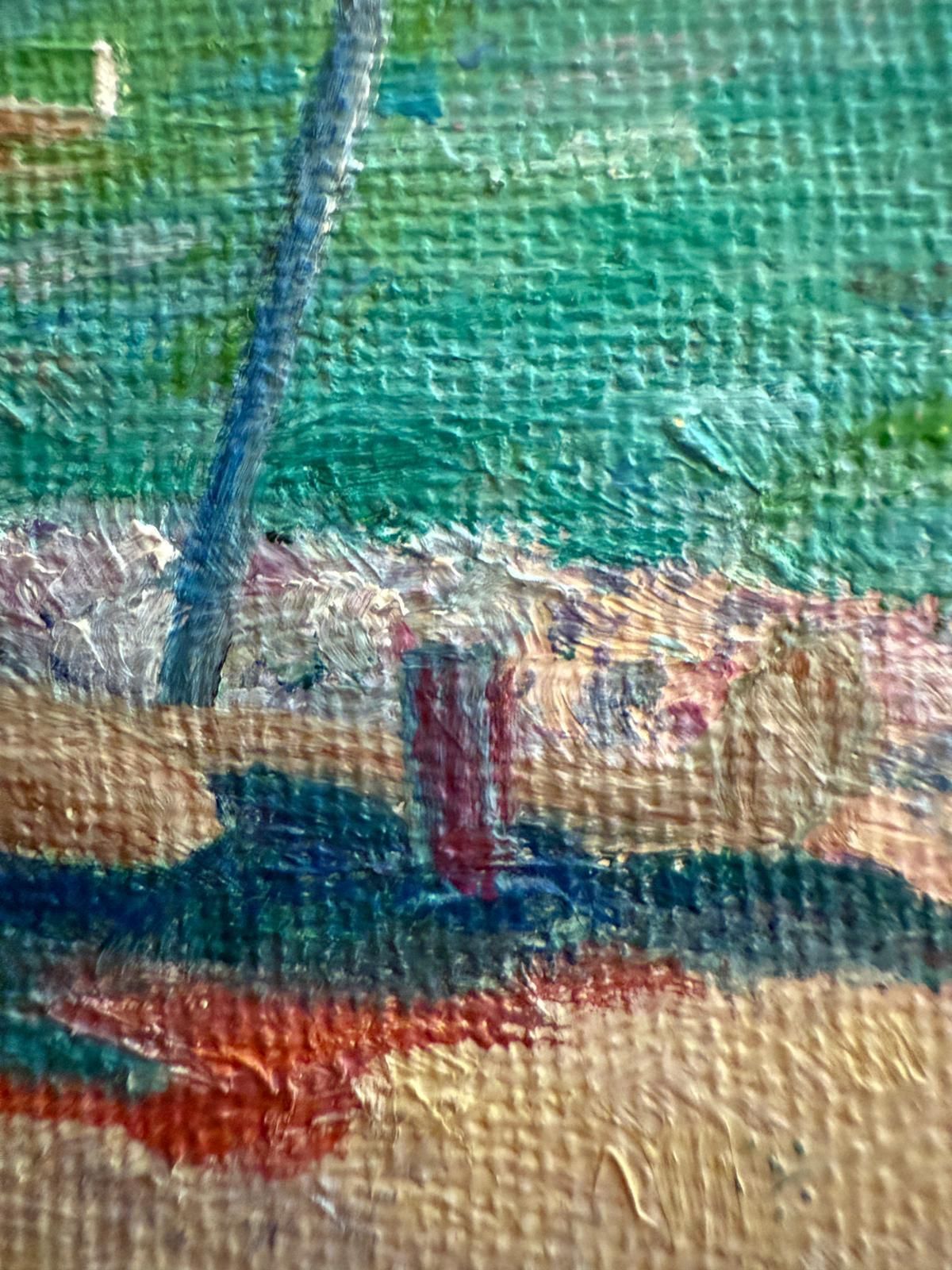 Bernadette Van Baarsen Turquoise, Blue And White Provençal Beach Scene. 'La Sigarette'.2025 photo buy