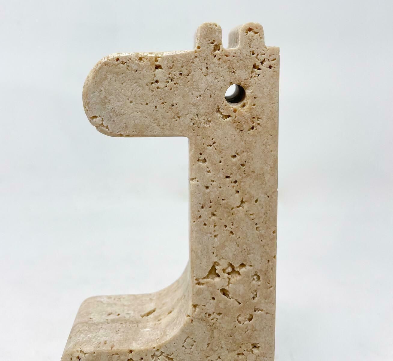 Mid Century Modern Pair Of Travertine Bookends By Fratelli Mannelli, Italy, 1970 photo Home Decor