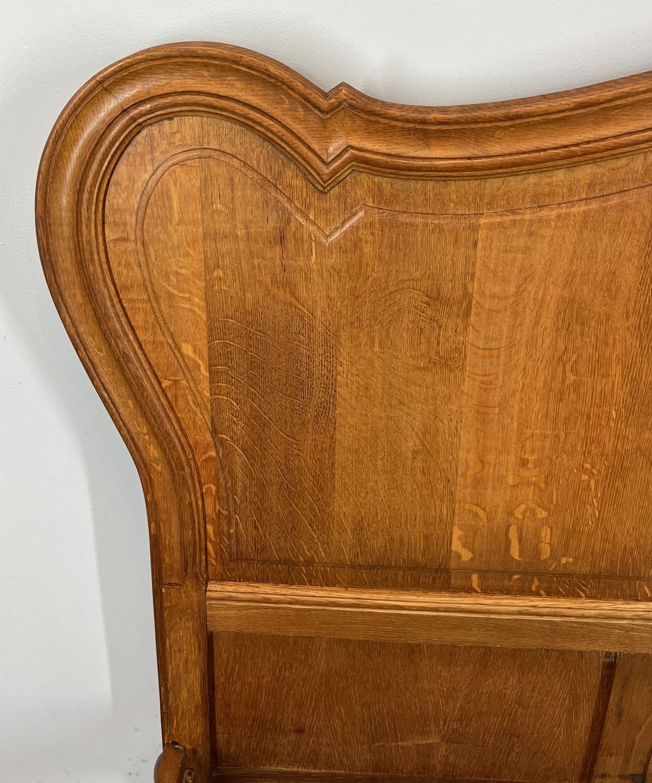 Bed Frame Vintage French Louis XVI Style Oak Double Carved Panel Lot 4086 photo buy