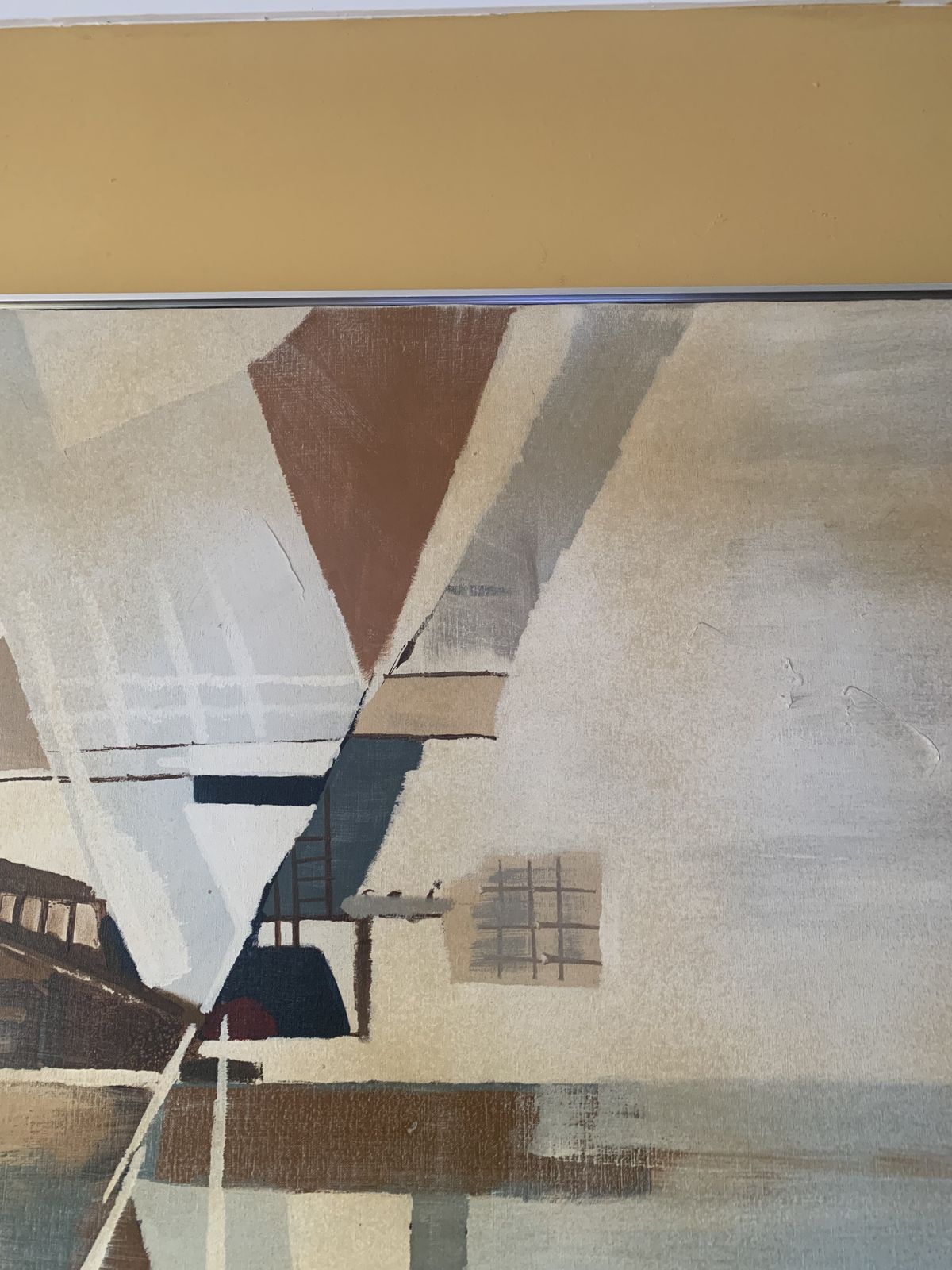 Large Oil On Canvas By Lee Reynolds ,Featuring A Contemporary Windmill. photo for sale